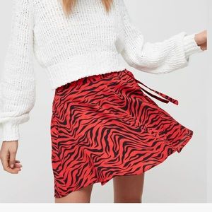 Sunday Best TIGER PRINT MINI WRAP SKIRT